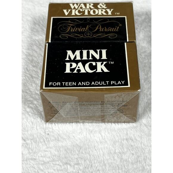 Vintage 1987 Horn Abbot Trivial Pursuit War & Victory Mini Pack Expansion Box - Picture 5 of 10